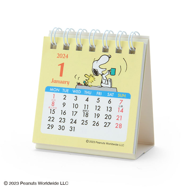 Japan Sanrio - Schedule Book & Calendar 2024 Collection x Snoopy Ring Calendar Mini 2024