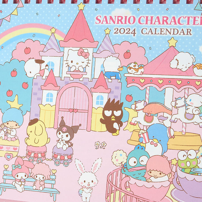 Japan Sanrio - Schedule Book & Calendar 2024 Collection x Sanrio Characters Ring Calendar 2024