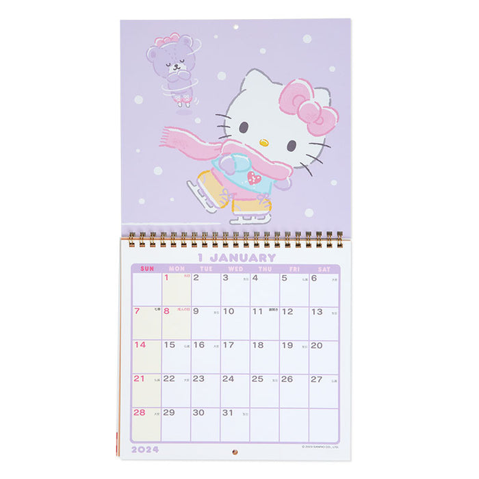 Hello Kitty desk calendar 2024,from January to December,Japanese