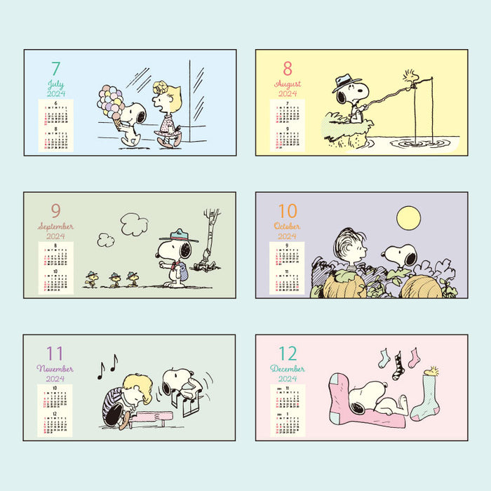 Japan Sanrio - Schedule Book & Calendar 2024 Collection x Snoopy Wall Calendar Horizontal 2024