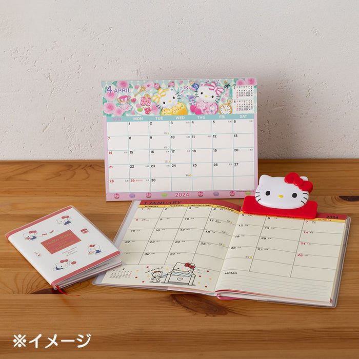 Japan Sanrio - Schedule Book & Calendar 2024 Collection x Hello Kitty B6 Diary (Horizontal Ruled Type) 2024