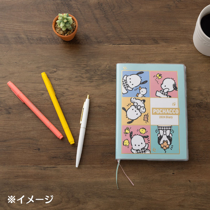 Japan Sanrio - Schedule Book & Calendar 2024 Collection x Pochacco B6 Diary (Block Type) 2024