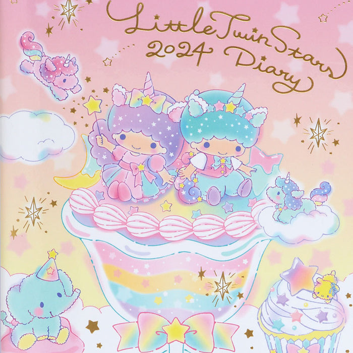 Japan Sanrio - Schedule Book & Calendar 2024 Collection x Little Twin Stars B6 Diary (Block Type) 2024