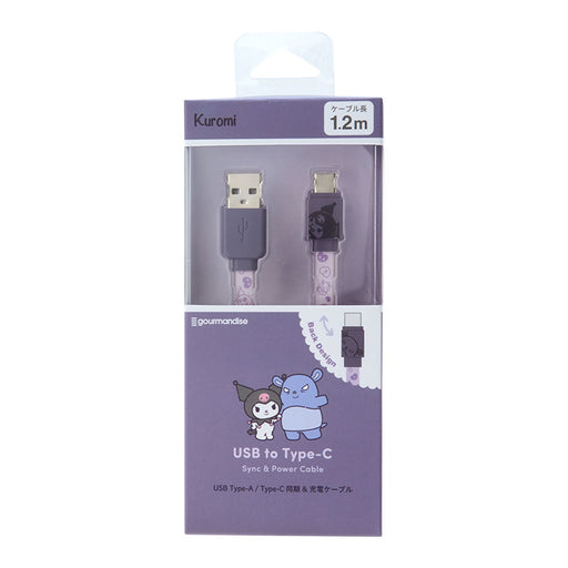 Japan Sanrio - Kuromi USB Type-A/Type-C compatible Sync & Charging Cable