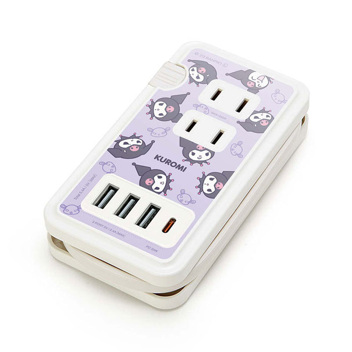Japan Sanrio - Kuromi Table tap with USB/USB Type-C port
