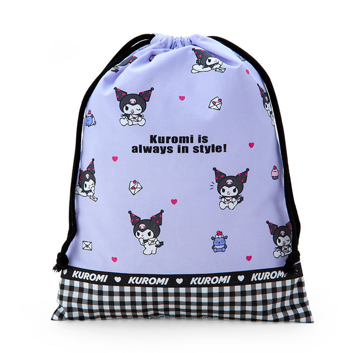 Japan Sanrio - Kuromi Drawstring Bag (Size M)