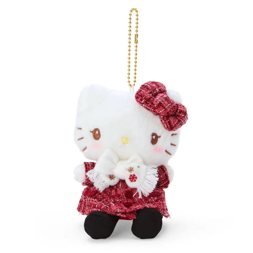 Japan Sanrio - "Winter Dress Design" x Hello Kitty Plush Keychain