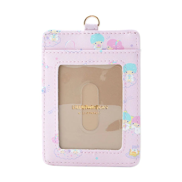 Japan Sanrio - Little Twin Stars Pass Case with Reel (Color: Purple)