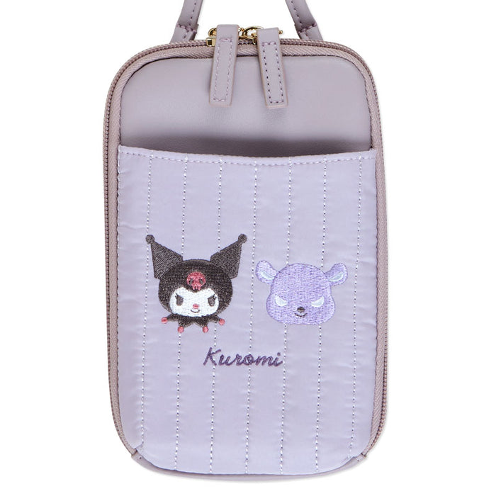 Japan Sanrio - Kuromi Smartphone Shoulder Pouch (Quilted)