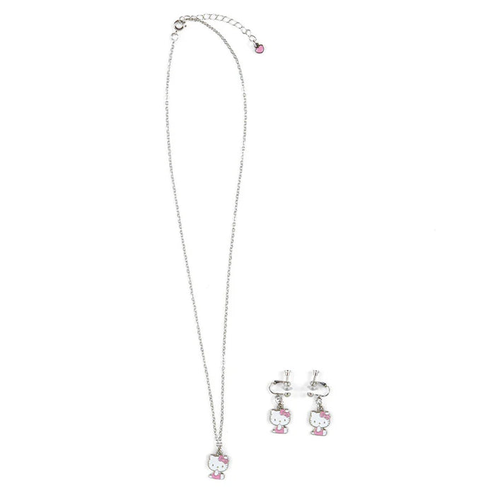 Japan Sanrio - Hello Kitty Necklace & Earrings Set (Forever Sanrio Fashionable Goods)