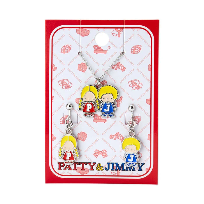 Japan Sanrio - Patty & Jimmy Necklace & Earrings Set (Forever Sanrio Fashionable Goods)