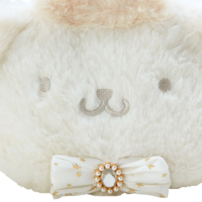 Japan Sanrio - Pompompurin Face-Shaped Pouch (White)