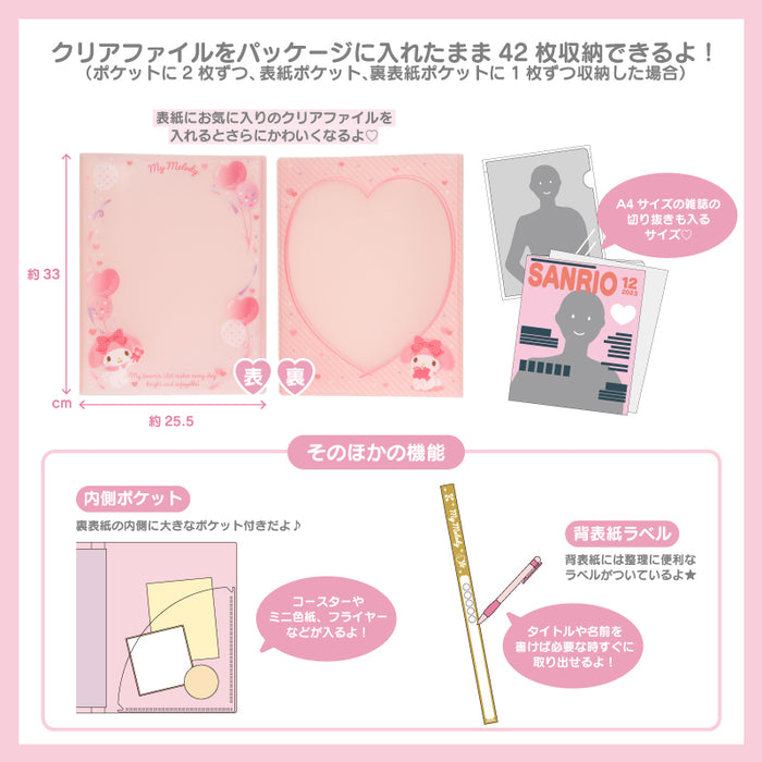 Japan Sanrio - My Melody A4 clear file holder (Enjoy Idol)