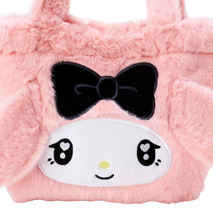 Japan Sanrio - My Melody Face Shaped Fur Handbag