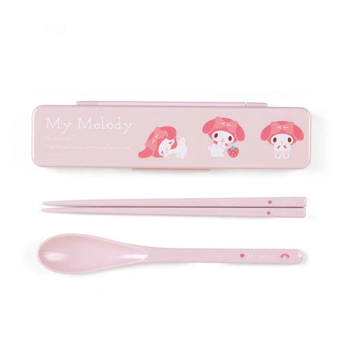 Japan Sanrio - My Melody Chopsticks & Spoon Set (New Life Series)