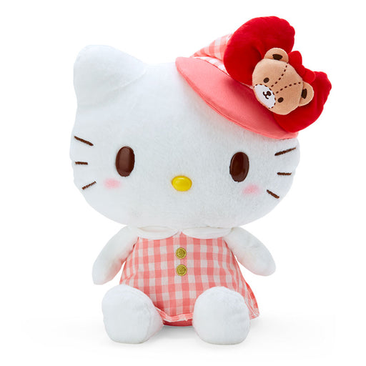 Japan Sanrio - Hello Kitty Plush Toy Size M (Gingham Casquette)
