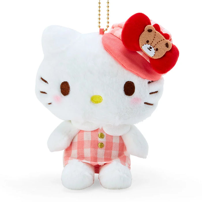 Japan Sanrio - Hello Kitty Plush Keychain (Gingham Casquette)