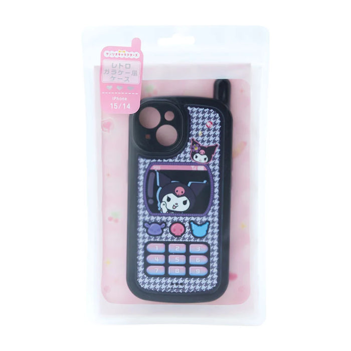 Japan Sanrio - Kuromi Retro Feature Phone Style iPhone 15/14 case