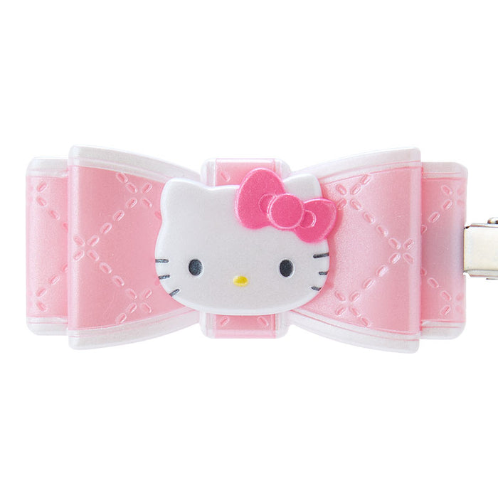 Japan Sanrio - Hello Kitty Quilt Ribbon Bangs Clip
