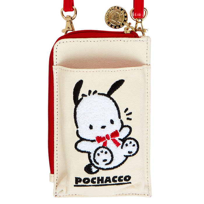 Japan Sanrio - Pochacco Smartphone Shoulder Bag (35th Anniversary Red Ribbon)
