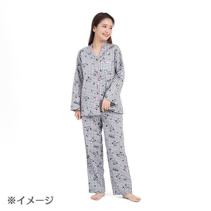 Japan Sanrio - Kuromi Gingham Shirt Pajama for Adults