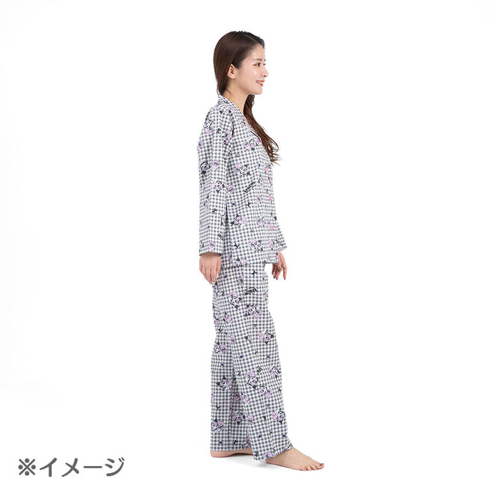Japan Sanrio - Kuromi Gingham Shirt Pajama for Adults