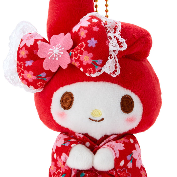 Japan Sanrio - My Melody Plush Keychain (Cherry Blossom Kimono)