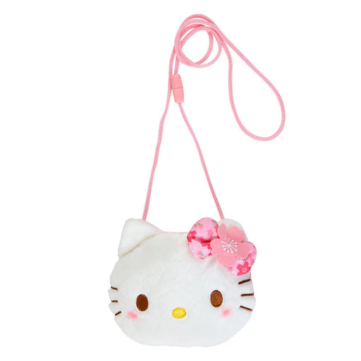 Japan Sanrio - Hello Kitty Face-Shaped Pochette (Cherry Blossom Kimono)