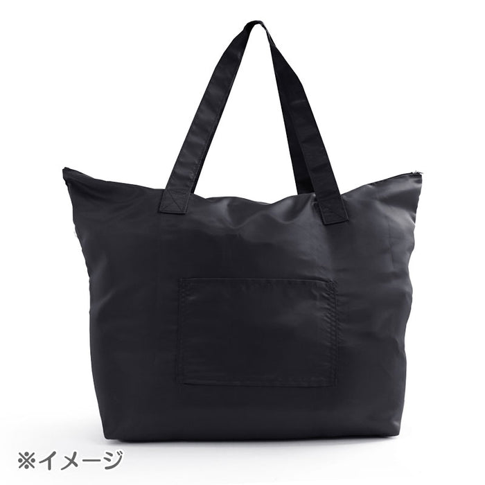 Japan Sanrio - Sanrio Characters Large Folding Zipper Tote Bag (Color: Black)