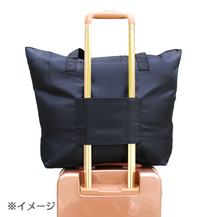 Japan Sanrio - Sanrio Characters Large Folding Zipper Tote Bag (Color: Navy)
