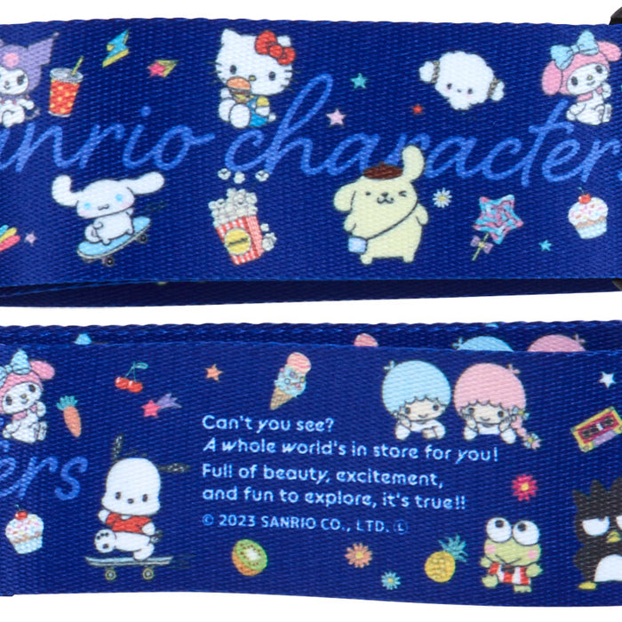 Japan Sanrio - Sanrio Characters Suitcase Belt (Color: Navy)