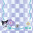 Japan Sanrio - Kuromi Clear Pouch with Charm (Pastel Checker)