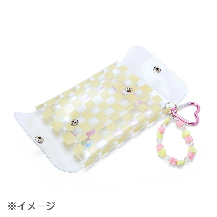 Japan Sanrio - My Melody Clear Pouch with Charm (Pastel Checker)