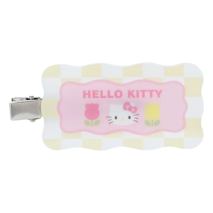 Japan Sanrio - Hello Kitty Bangs Clip (Pastel Checker)