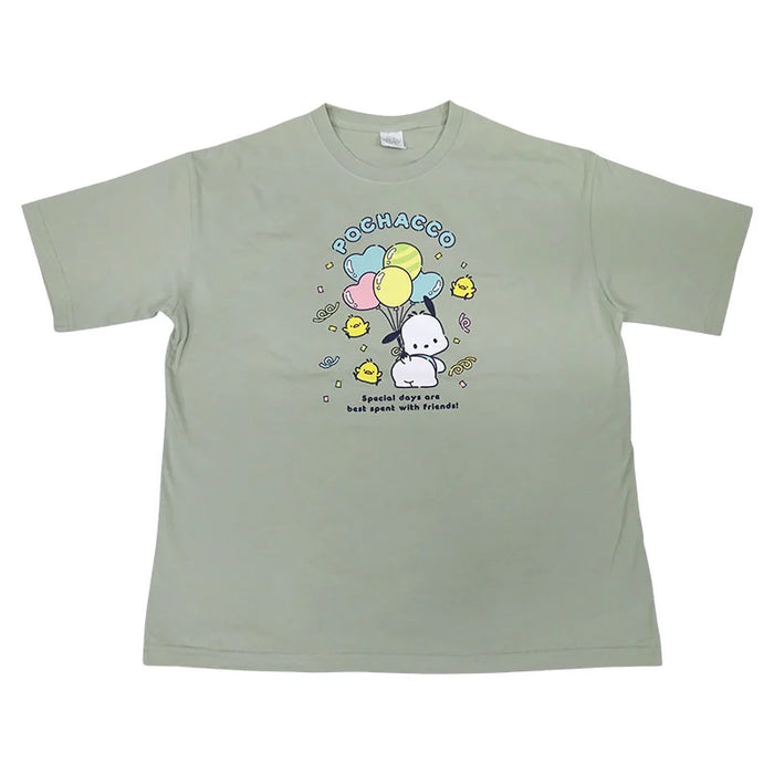 Japan Sanrio - Pochacco Big T Shirt for Adults (Color: Green)