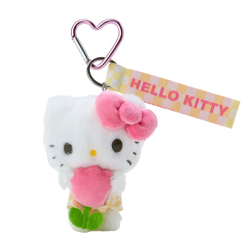 Japan Sanrio - Hello Kitty Plush Keychain (Pastel Checker)
