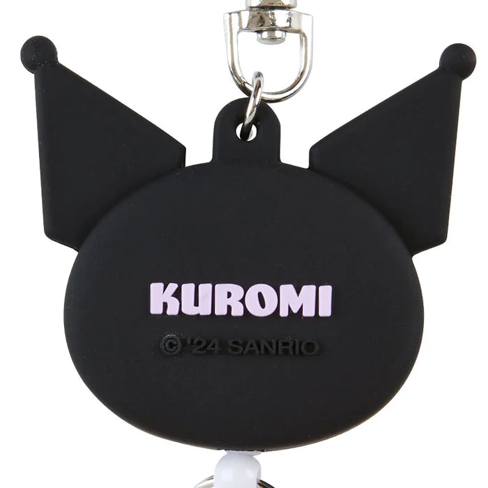 Japan Sanrio - Kuromi Face Shaped Reel Keychain