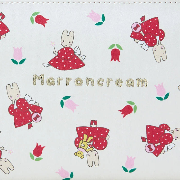 Japan Sanrio - Maron cream 3 Pocket Pouch (flower)