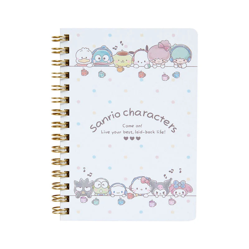 Japan Sanrio - Sanrio Characters A6 Spiral Notebook