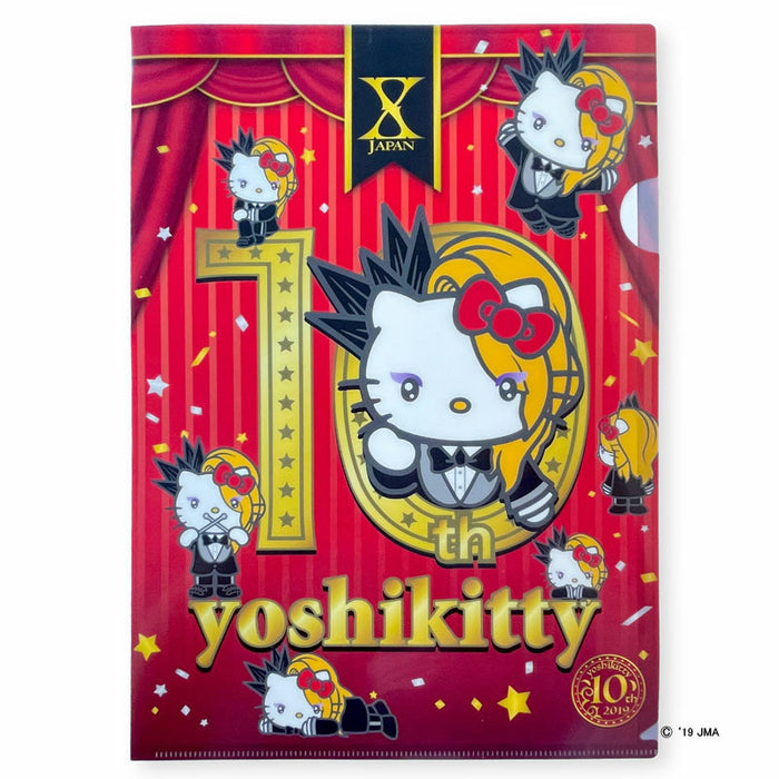 Japan Sanrio - Yoshikitty A4 Clear File Set (Tuxedo)
