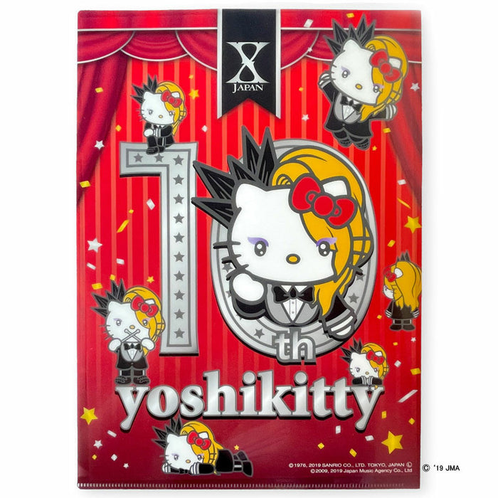 Japan Sanrio - Yoshikitty A4 Clear File Set (Tuxedo)