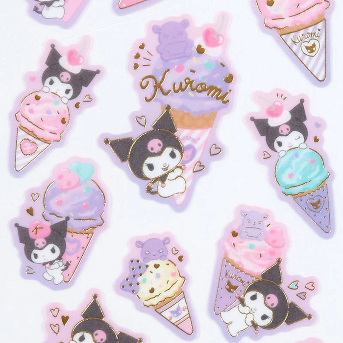 Japan Sanrio - Kuromi Tracing Paper Stickers (Ice-Cream Party)