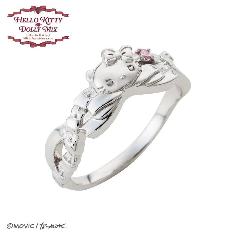 Japan Sanrio Hello Kitty DOLLY MIX Ring (Color: Silver