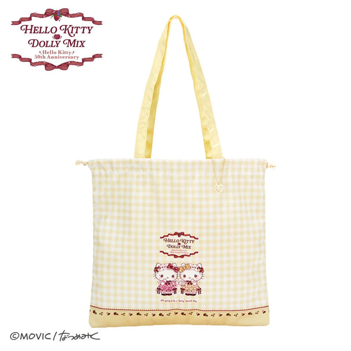 Japan Sanrio - Hello Kitty DOLLY Drawstring Tote Bag (Color: Yellow)