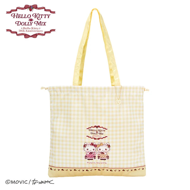 Japan Sanrio - Hello Kitty DOLLY Drawstring Tote Bag (Color: Yellow)