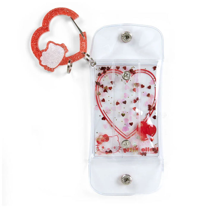 Japan Sanrio - Hello Kitty Clear Pouch with Carabiner (Character Award 3rd Colorful Heart Series)