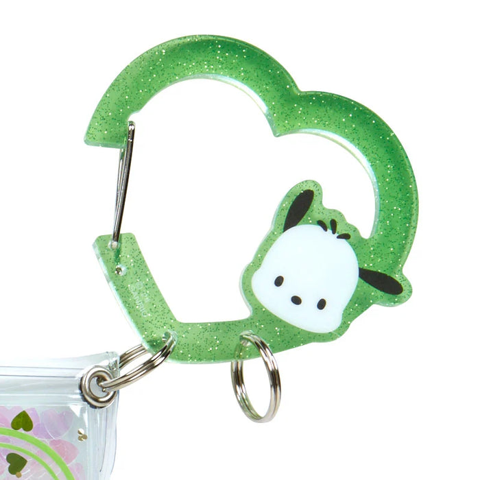 Japan Sanrio - Pochacco Clear Pouch with Carabiner (Character Award 3rd Colorful Heart Series)