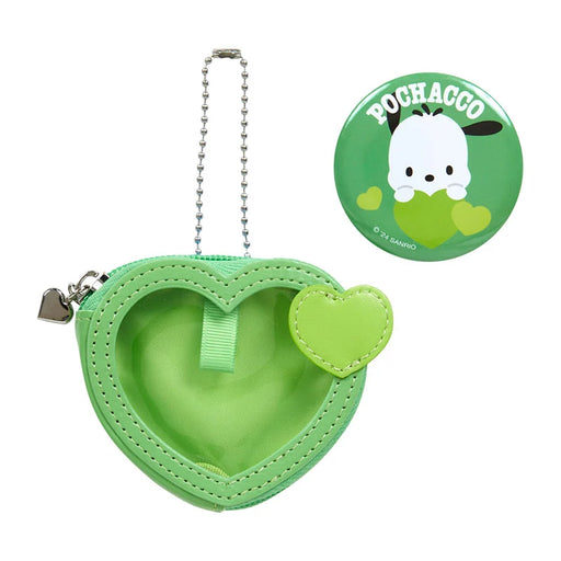 Japan Sanrio - Pochacco Mini Pouch with Badge (Character Award 3rd Colorful Heart Series)