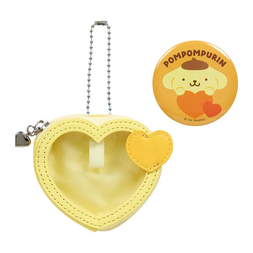 Japan Sanrio - Pompompurin Mini Pouch with Badge (Character Award 3rd Colorful Heart Series)