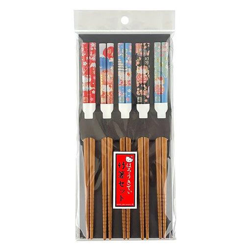 Japan Sanrio - Hello Kitty Bamboo Chopsticks Set (International Flights)